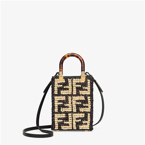 fendi raffia crochet shopper.